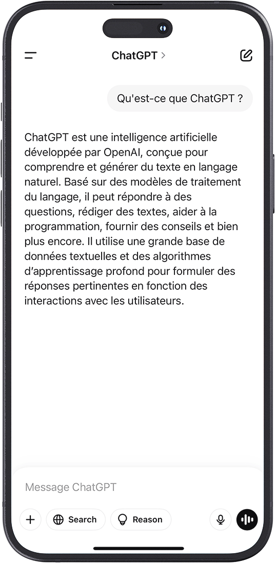 Application Mobile ChatGPT